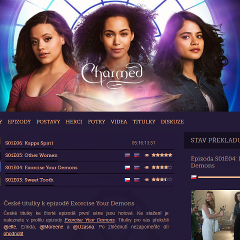 Vítáme vás na novém webu Charmed