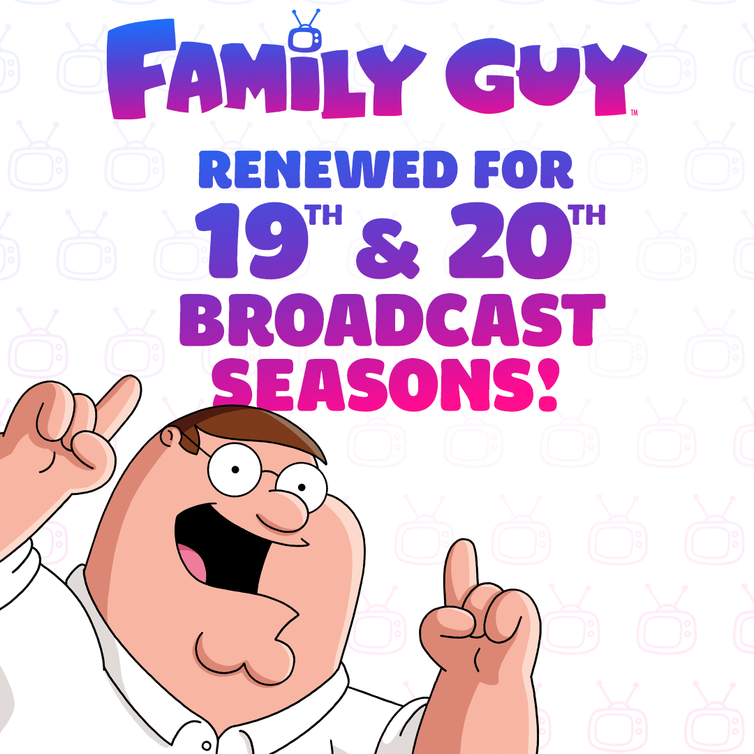 Family Guy se před startem 19. série dočkal obnovení pro 20. řadu